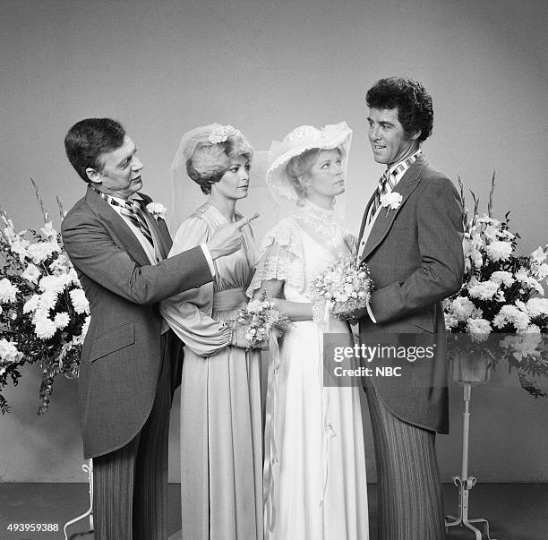 Marlena Evans and Don Craig Wedding" -- Pictured: Edward Mallory as William "Bill" Horton, Andrea Hall as Samantha Evans, Deidre Hall as Marlena...