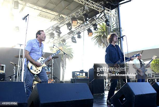 John Reis and Rick Froberg of Drive Like Jehu performs during the Treasure Island Music Festival on Treasure Island on October 18, 2015 in San...