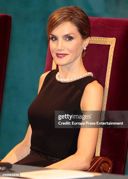 Queen Letizia of Spain attends the Princess of Asturias Awards 2015 at the Campoamor Theater on October 23, 2015 in Oviedo, Spain.