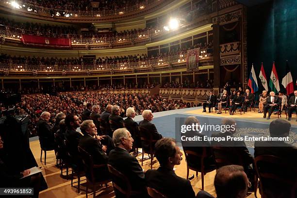 Award recipients attend Princess of Asturias award 2015 at the Campoamor Theater on October 23, 2015 in Oviedo, Spain.