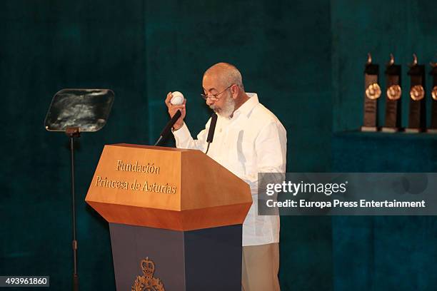 Leonardo Padura attends the Princess of Asturias award 2015 at the Campoamor Theater on October 23, 2015 in Oviedo, Spain.