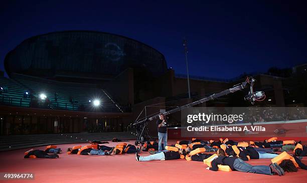 Medici Senza Frontiere attends a red carpet during the 10th Rome Film Fest at Auditorium Parco Della Musica on October 23, 2015 in Rome, Italy.