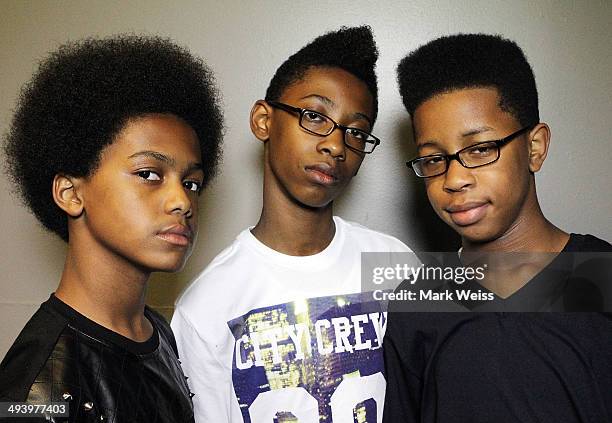 Malcolm Brickhouse, Alec Atkins and Jarad Dawkins of Unlocking The Truth backstage at Sands Event Center on May 13, 2014 in Bethlehem, Pennsylvania.