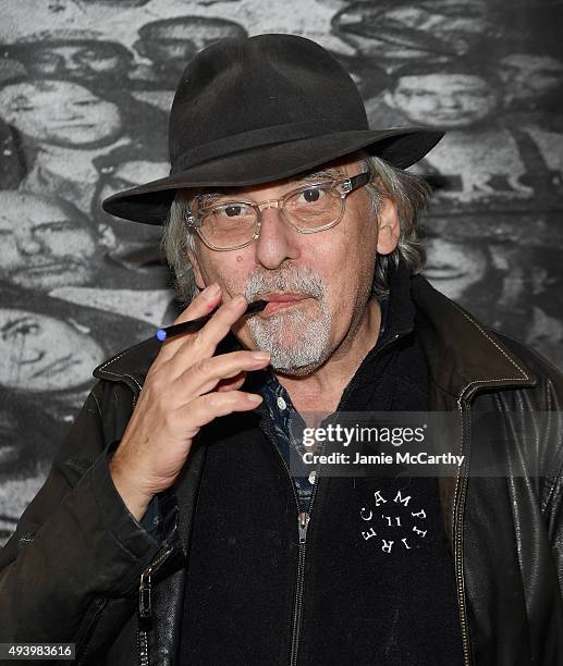 Art Spiegelman attends the "Ellis" New York Premiere on October 23, 2015 in New York City.