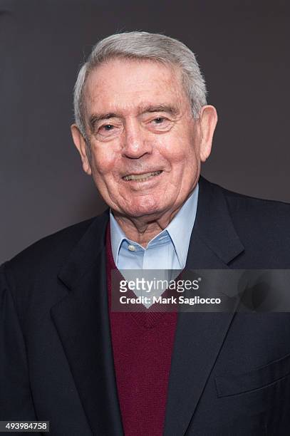 Journalist Dan Rather attends the "Truth" New York special screening at the Lincoln Plaza Cinema on October 23, 2015 in New York City.