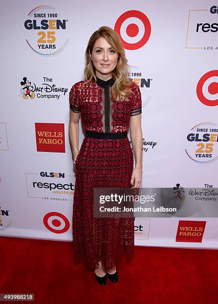 Actress Sasha Alexander attends the 2015 GLSEN Respect Awards at the Beverly Wilshire Four Seasons Hotel on October 23, 2015 in Beverly Hills,...