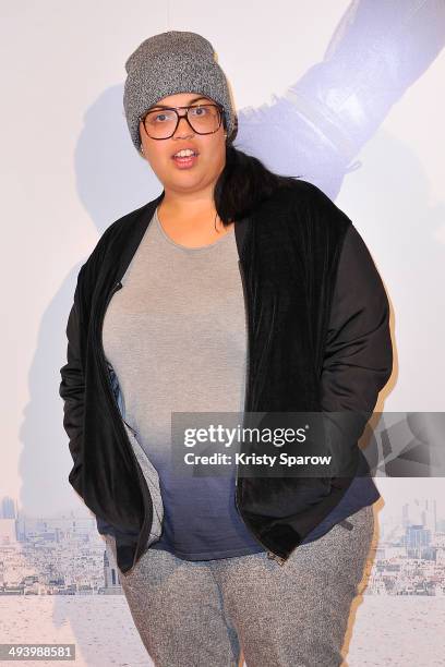 Melha Bedia attends the 'Amour Sur Place' Paris Premiere at Cinema Gaumont Capucine on May 26, 2014 in Paris, France.