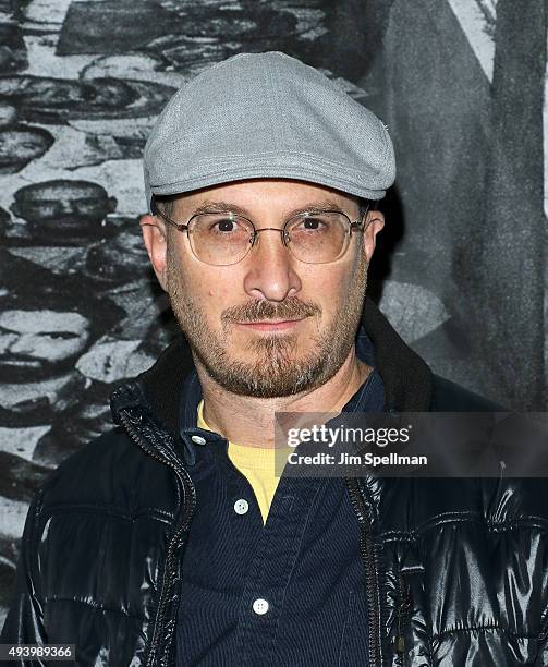 Director Darren Aronofsky attends the "Ellis" New York premiere on October 23, 2015 in New York City.