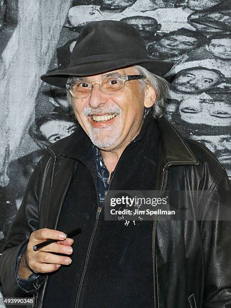 Cartoonist Art Spiegelman attends the "Ellis" New York premiere on October 23, 2015 in New York City.
