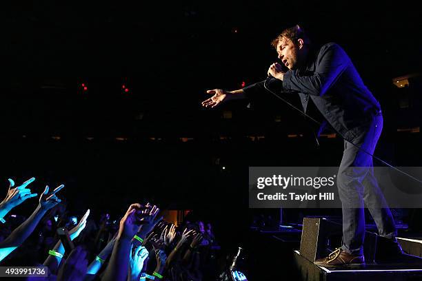 Damon Albarn of Blur performs at Madison Square Garden on October 23, 2015 in New York City.