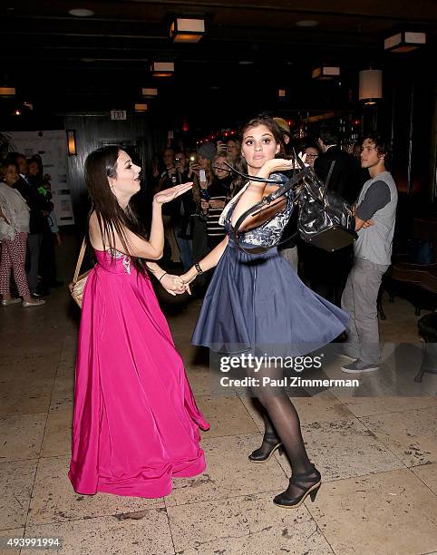 Recording artist Meredith O'Connor and designer Crystal Kodada walk the runway at the Meredith O'Connor Album Release Party benefiting The Carol...