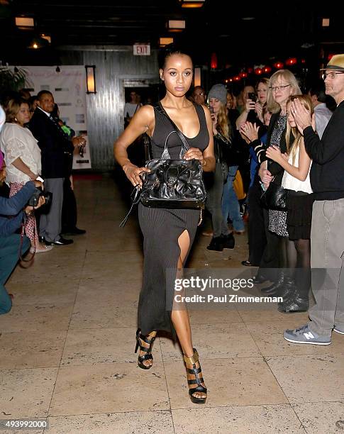 Model walks the runway at the Meredith O'Connor Album Release Party benefiting The Carol Galvin Foundation at The Park on October 23, 2015 in New...