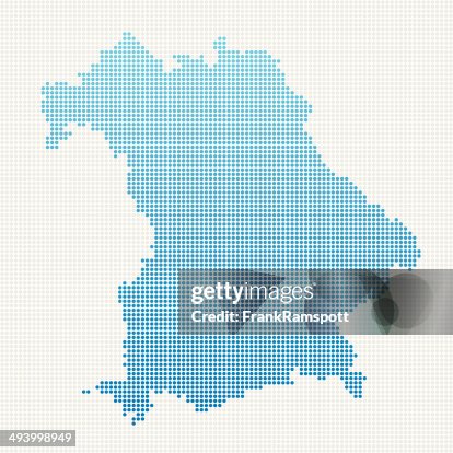 Bavaria Map Blue Dot Pattern Bavaria Map Blue Dot Pattern
