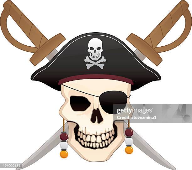 pirate skull - pirates carribean stock illustrations