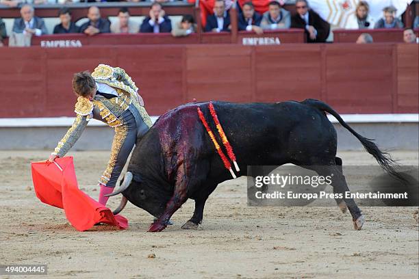 Julian Lopez 'El Juli' performs San Isidro Fair on May 23, 2014 in Madrid, Spain.