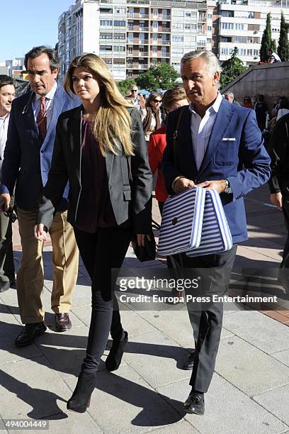 Alejandra Ruiz and Javier Moro attend San Isidro Fair on May 23, 2014 in Madrid, Spain.