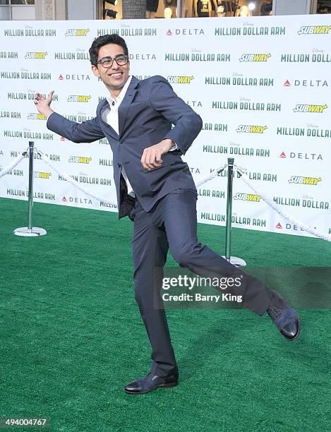 Actor Suraj Sharma attends the premiere of 'Million Dollar Arm' on May 6, 2014 at the El Capitan Theatre in Hollywood, California.