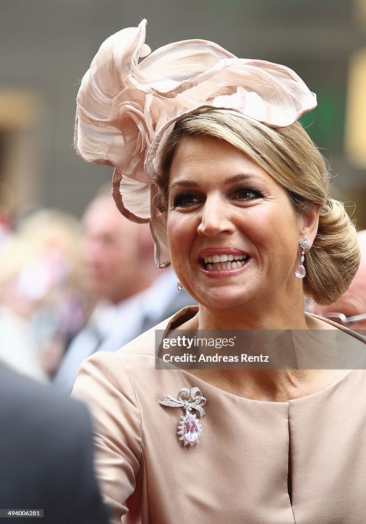 King Willem-Alexander And Queen Maxima Of The Netherlands Visit North Rhine-Westphalia