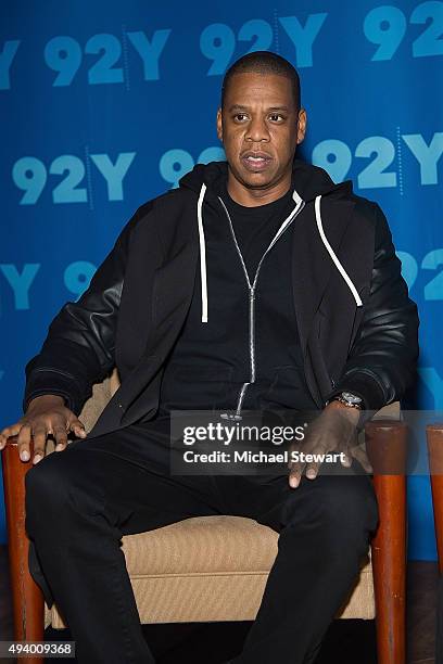 Jay Z attends 92nd Street Y Presents: "Breaking The Chains" of Social Injustice at 92nd Street Y on October 23, 2015 in New York City.