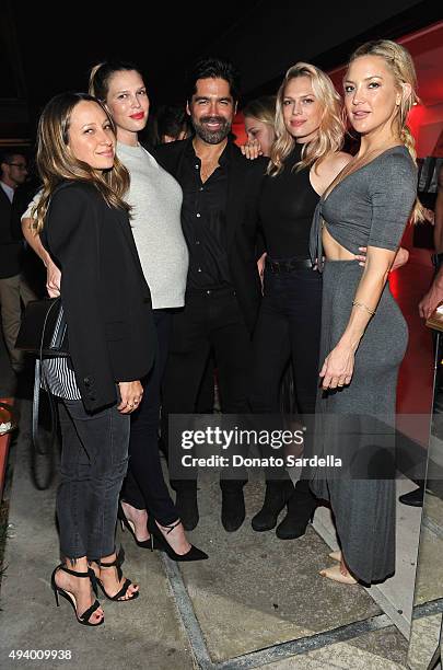 Jewelry designer Jennifer Meyer, actress Sara Foster, host Brian Atwood, actresses Erin Foster and Kate Hudson attend Brian Atwood's Celebration of...