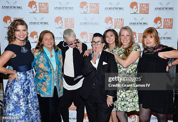 Emily Althaus, Dale Soules, Lori Petty, Lea DeLaria, Kimiko Glenn, Emma Myles and Annie Golden attend the 2015 Ali Forney Centers' "A Place At The...