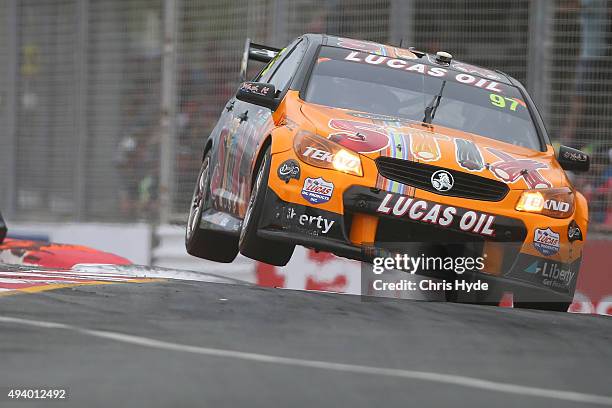 Shane van Gisbergen drives the Team TEKNO Darrell Lea Holden during Race 26 at the Gold Coast 600, which is part of the V8 Supercars Championship at...