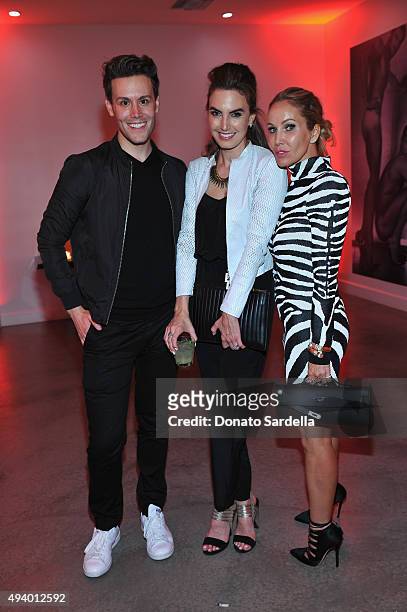 Matthew Hoffman, Elizabeth Chambers and Brooke Davenport attend Brian Atwood's Celebration of PUMPED hosted by Melissa McCarthy and Eric Buterbaugh...
