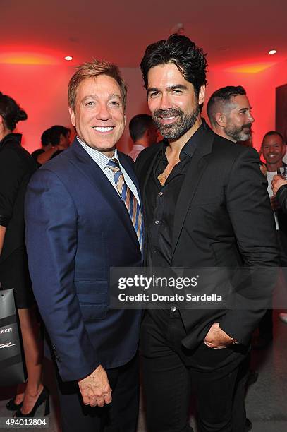 S Kevin Huvane and designer Brian Atwood attend Brian Atwood's Celebration of PUMPED hosted by Melissa McCarthy and Eric Buterbaugh on October 23,...