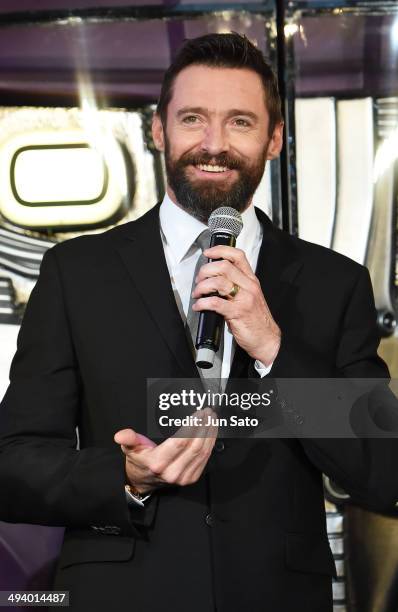 Actor Hugh Jackman attends the 'X-Men: Days of Future Past' premiere at Roppongi Hills Arena on May 27, 2014 in Tokyo, Japan.