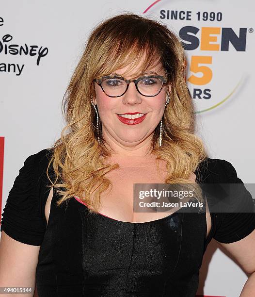 Actress Kirsten Vangsness attends the 2015 GLSEN Respect Awards at the Beverly Wilshire Four Seasons Hotel on October 23, 2015 in Beverly Hills,...
