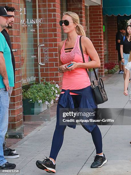 Alex Curran is seen on October 23, 2015 in Los Angeles, California.