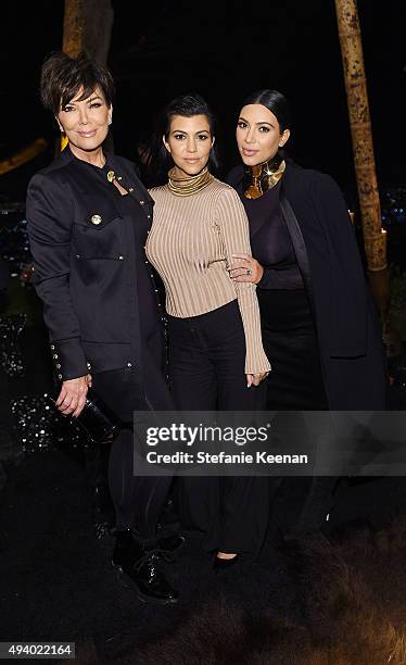 Kris Jenner; Kourtney Kardashian and Kim Kardashian West attend Olivier Rousteing & Beats Celebrate In Los Angeles at Private Residence on October...