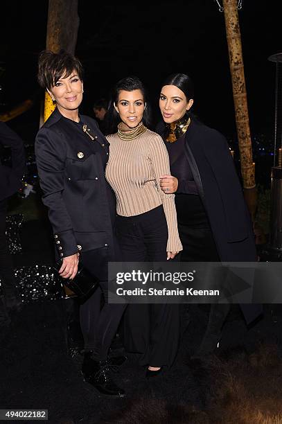 Kris Jenner; Kourtney Kardashian and Kim Kardashian West attend Olivier Rousteing & Beats Celebrate In Los Angeles at Private Residence on October...