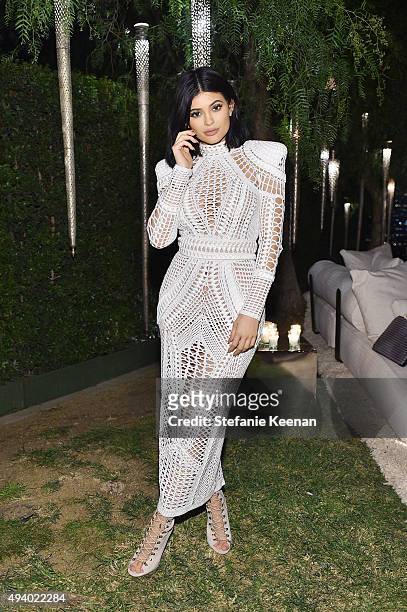 Kylie Jenner attends Olivier Rousteing & Beats Celebrate In Los Angeles at Private Residence on October 23, 2015 in Los Angeles, California.