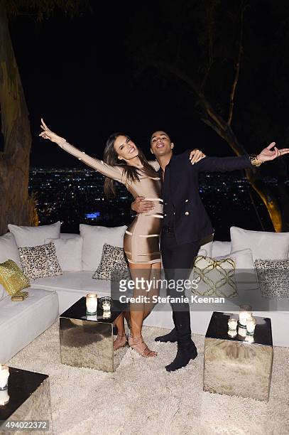 Alessandra Ambrosio and Olivier Rousteing attend Olivier Rousteing & Beats Celebrate In Los Angeles at Private Residence on October 23, 2015 in Los...