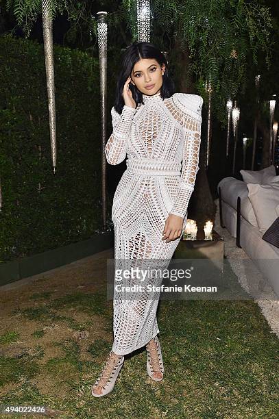 Kylie Jenner attends Olivier Rousteing & Beats Celebrate In Los Angeles at Private Residence on October 23, 2015 in Los Angeles, California.