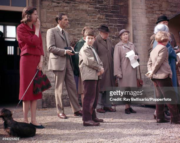 Young Prince Charles with Princess Mary, The Princess Royal , during the Badminton Horse Trials in Gloucestershire on 22nd April 1960.