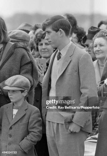 Prince Charles during the Badminton Horse Trials in Gloucestershire on 9th April 1965.