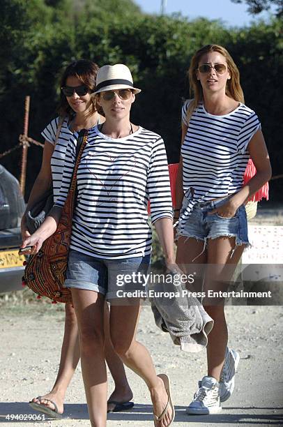 Maria Jose Suarez, Raquel Rodriguez and Elisabeth Reyes are seen celebrating Elisabeth Reyes's hen party on May 26, 2014 in Marbella, Spain.