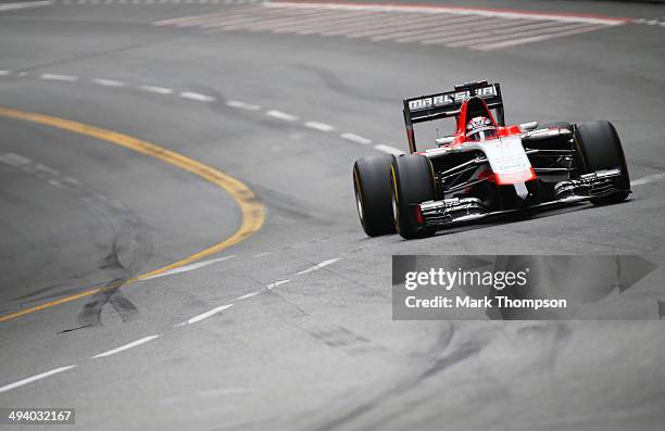 Jules Bianchi of France and Marussia drives during the Monaco Formula One Grand Prix at Circuit de Monaco on May 25, 2014 in Monte-Carlo, Monaco.