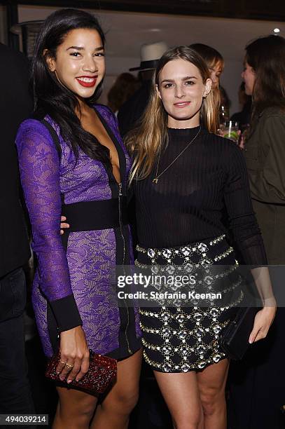 Hannah Brownfman and Natalie Love attend Olivier Rousteing & Beats Celebrate In Los Angeles at Private Residence on October 23, 2015 in Los Angeles,...