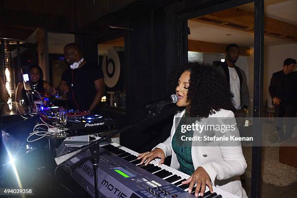 Marsha Ambrosius attends Olivier Rousteing & Beats Celebrate In Los Angeles at Private Residence on October 23, 2015 in Los Angeles, California.