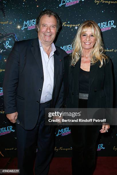 Daniel Russo with his wife Lucie attend the 'Mugler Follies' 100th Edition at Le Comedia in Paris on May 26, 2014 in Paris, France.