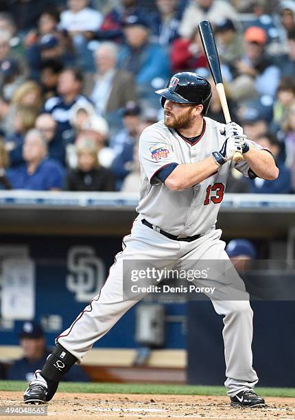 Jason Kubel of the Minnesota Twins plays during a baseball game against the San Diego Padres at Petco Park May 20, 2014 in San Diego, California.