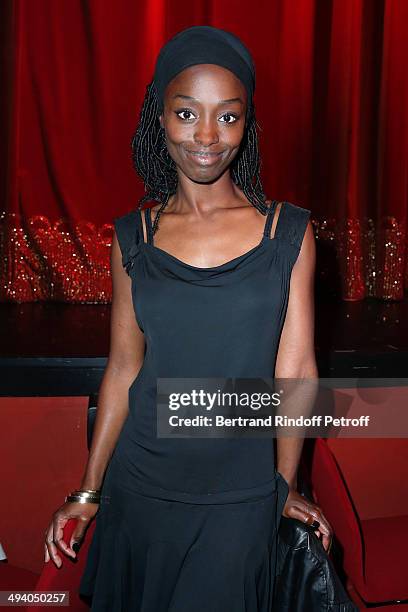 Actress Aissa Maiga attends the 'Mugler Follies' 100th Edition at Le Comedia in Paris on May 26, 2014 in Paris, France.