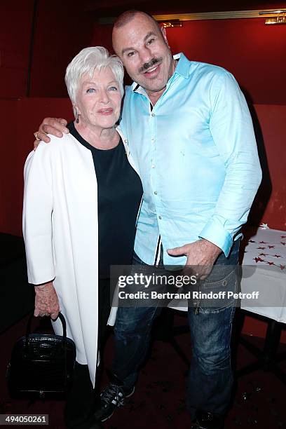 Singer Line Renaud and Thierry Mugler attend the 'Mugler Follies' 100th Edition at Le Comedia in Paris on May 26, 2014 in Paris, France.