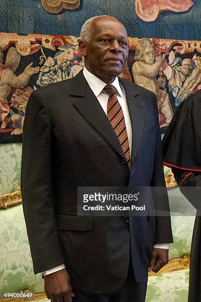 President of the Republic of Angola, Jose Eduardo Dos Santos attends an audience with Pope Francis at the Apostolic Palace on May 2, 2014 in Vatican...