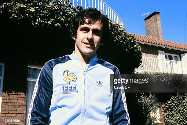 French midfielder Michel Platini poses prior to the 1978 World Cup in Argentina, on June 1978. AFP PHOTO