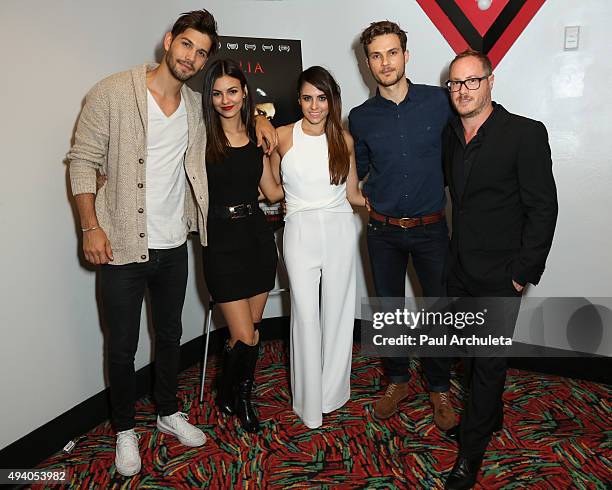 Casey Deidrick, Victoria Justice, Ashley C. Williams, Ryan Cooper and Matthew A. Brown attend the "Julia" special screening and Q&A on October 23,...