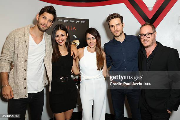 Casey Deidrick, Victoria Justice, Ashley C. Williams, Ryan Cooper and Matthew A. Brown attend the "Julia" special screening and Q&A on October 23,...